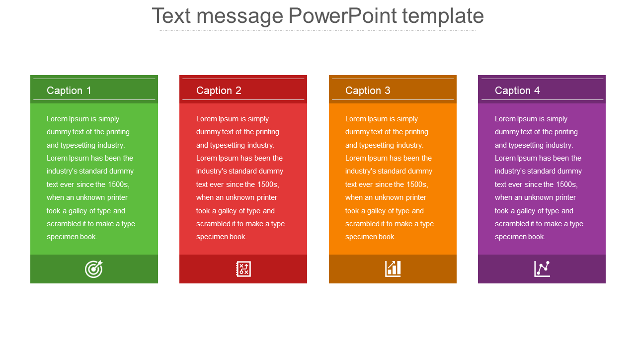 text message powerpoint template-4-multicolor
